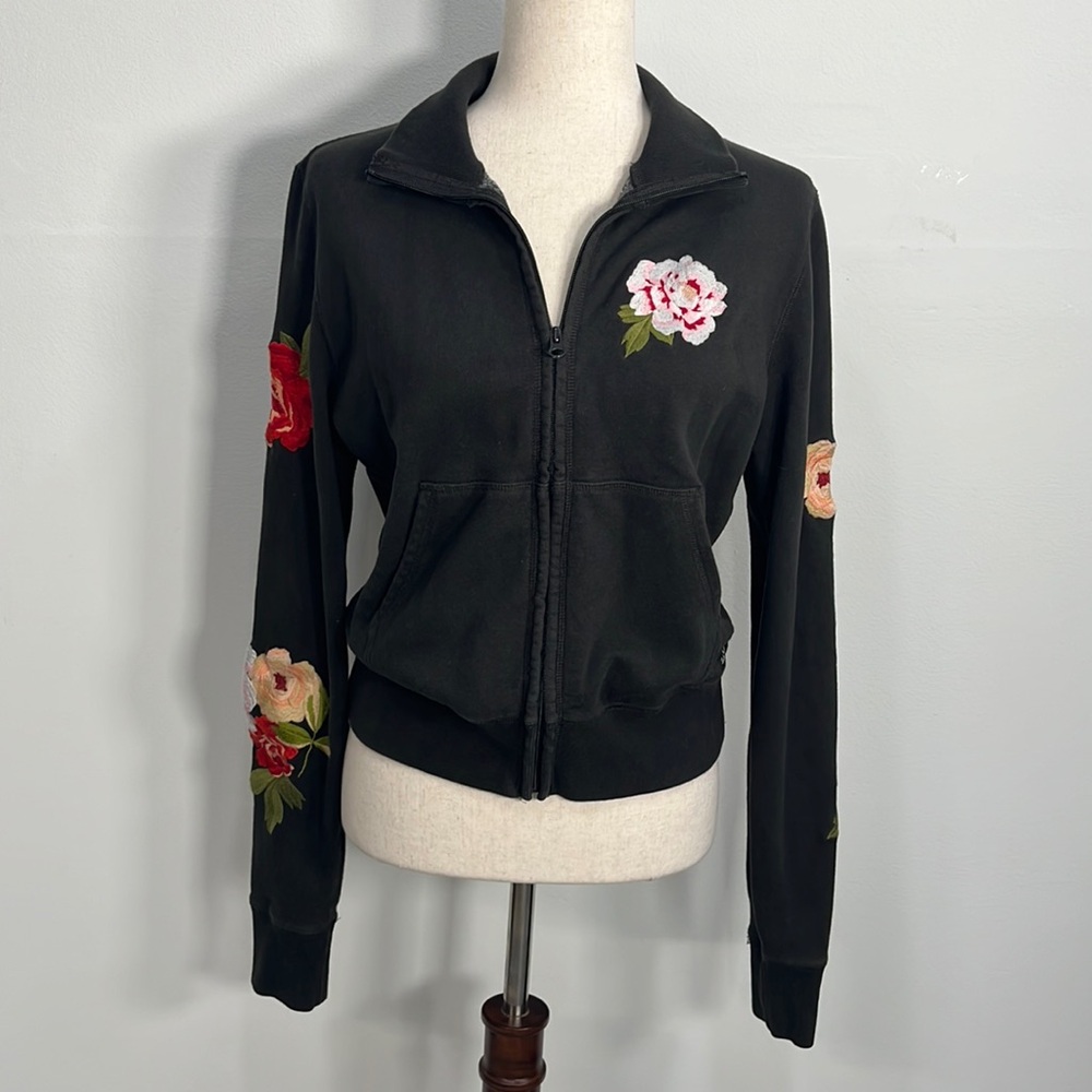 Lucky Brand Y2K Zip Up Rare Embroidered Vintage